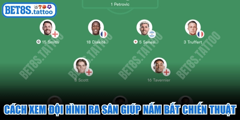 Cách xem đội hình ra sân chính xác giúp bạn nắm bắt chiến thuật